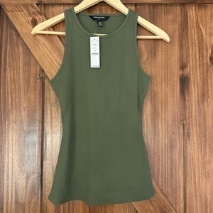 NWT WHBM Forme Green Sleeveless Top Small